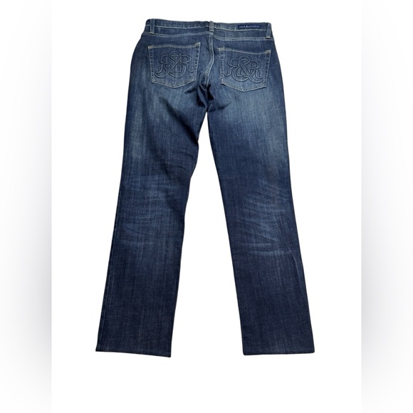 👖 Rock & Republic Bootcut Jeans Women’s 12 ✨ Dark Wash Embroidered Pockets 💙 - Picture 3 of 6